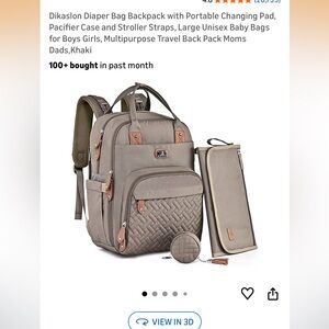 Khaki diaper bag from Amazon